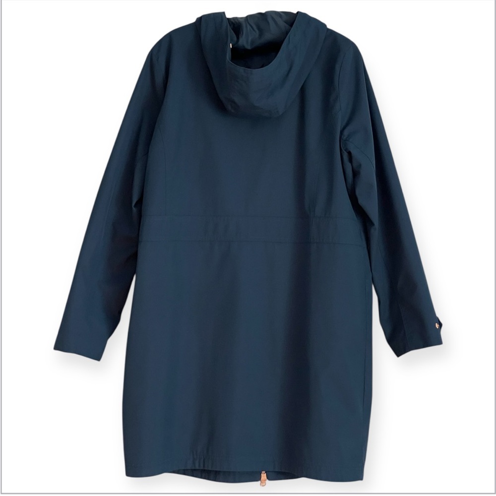 Sweaty Betty Blue Waterproof Hooded Raincoat Parka Size L - Picture 2 of 5